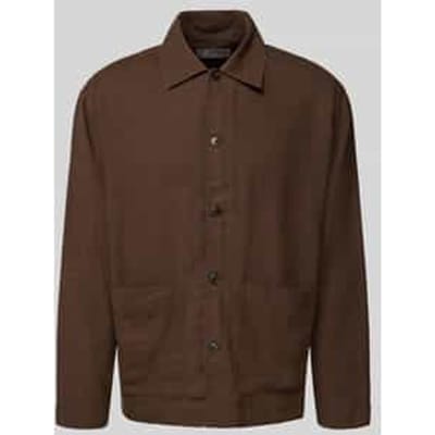 Relaxed fit overshirt van een mix van katoen en linnen, model 'RELAXTONY'