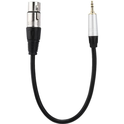 Stereo 3.5mm Mannelijk naar XLR Vrouwelijk o Kabel Converter 3.5mm Adapter 0.3m Lengte
