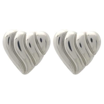 Edelstalen oorbellen - hartvorm - zilverkleurig - RVS - 2.2 cm – valentijn – cadeau