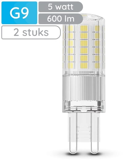 Modee LED Lamp G9 - 5W 4000K 600 LM 230V - LED Lamp insteek - Wit Licht - 2 stuks