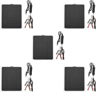 Zonnepaneellader set - Dubbele USB lader - Outdoor stroomvoorziening - Energiezuinig ontwerp - 5 Watt - Zwart