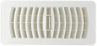Vloerrooster Ventilatie - Ventilatierooster Vloer - Luchtstroom Regelen - Verstelbaar Kunststof - 4 x 10 inch - Wit