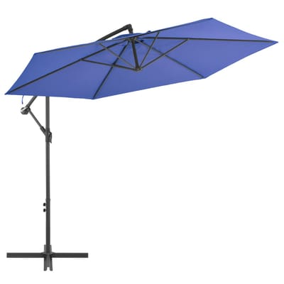 vidaXL - Zweefparasol - met - aluminium - paal - 300 - cm - blauw