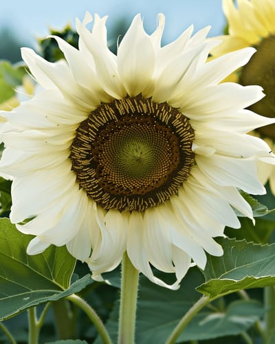 2 sets - Zonnebloem Zaden White Moon F1 Helianthus Annuus Eenjarig