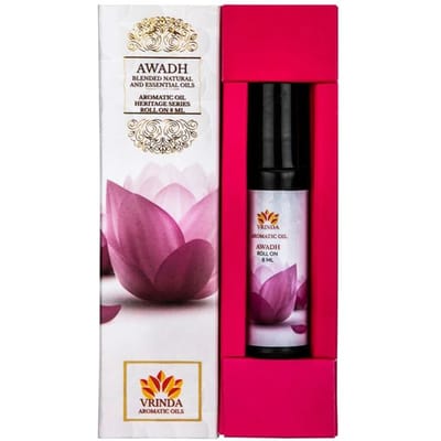 Масло-роллер Авадх (8 мл), Awadh Aromatic Oil Roller Bottle,  Vrindaam 10.5875 red