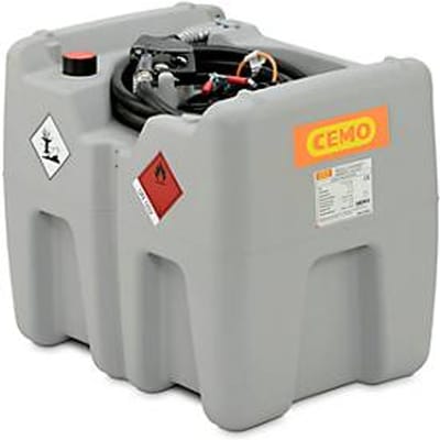 Mobiel tankstation CEMO DT-Mobil Easy elektrische pomp CENTRI SP30, automatische sproeier, 210 l, polyethyleen, enkelwandig, B 785 x D 595 x H 685 mm