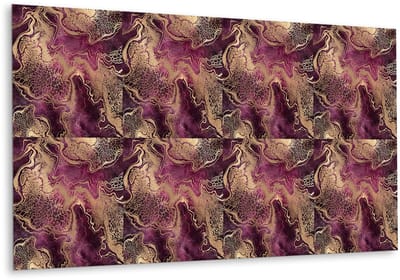 Tulup PVC Wandpaneel - Zand en Marmer Vinyl Wandpaneel - 100 cm x 50 cm - Veelkleurig Wandpaneel Zelfklevend - 1 stuk - Vinyl Wandbekleding - Marmer Wandbekleding - Wandpaneel PVC - Plaktegels Keuken en Badkamer