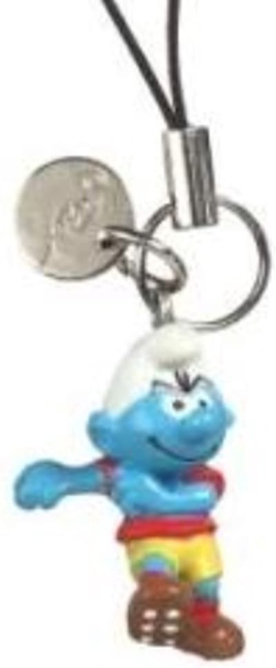 Mini figuurtje de smurfen - Smurfen voetballertje - Plastic 2,5 cm