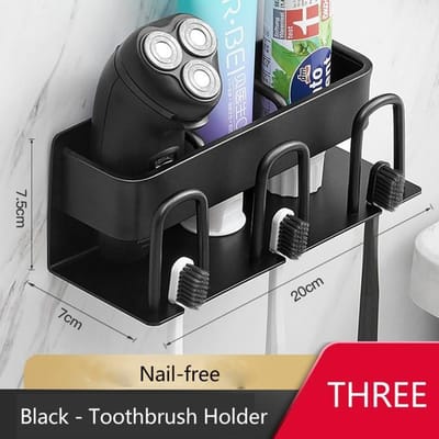 Tandenborstelhouder Met Bekerhouder Badkamer Organizer Tandpasta Opbergrek Scheerapparaat Stand Organizer Plank Badkamer Accessoires