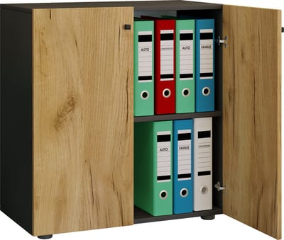 Kantoorkast Boeken Mappen Archiefkast Kantoormeubelen Kast Lona 2-voudige draaideuren