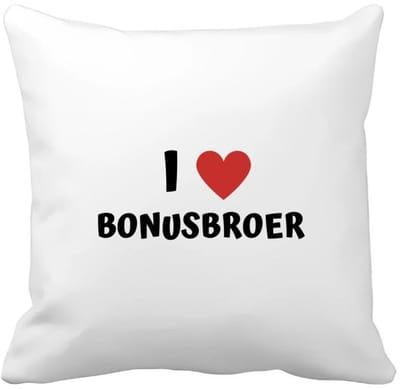 Akyol - i love bonusbroer Kussen hoes - Broer - de liefste bonusbroer - verjaardag - cadeautje voor broer - broer artikelen - kado - geschenk - 40 bij 40 cm