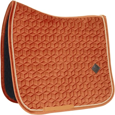 Kentucky Horsewear - Zadeldek - Oranje Velvet - Zadeldek Dressuur
