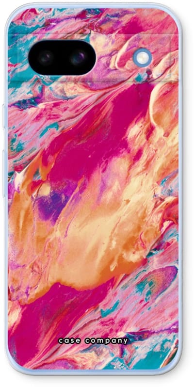 Case Company® - Hoesje geschikt voor Google Pixel 8a hoesje - Pastel Echoes - Soft Cover Telefoonhoesje - Bescherming aan alle Kanten en Schermrand