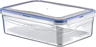 Voedselcontainer met Deksel en Pakking met Rooster 4,3 l - Vershoudbakjes - Vershouddoos - Bakjes - Diepvriesbakjes - Vershouden