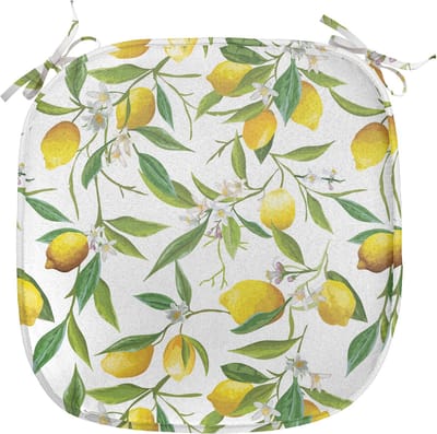 New Bed Natuur Citroen houtachtig romantisch Stoelkussen, Anti-Slip Zitting Pad, 40 cm x 40 cm