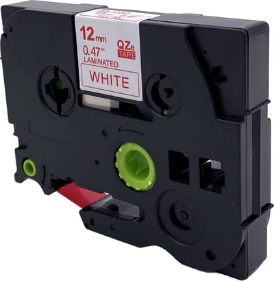DULA Brother Compatible label tape- Tze-232 - 1 cassette - Brother P-Touch - Rood op wit - 12mm x 8m