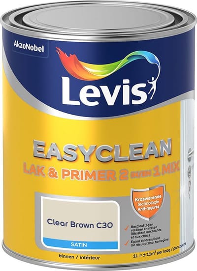 Levis - Easyclean Lak & Primer 2-In-1 Mix - Clear Brown C30 - Mengverf - 1 L