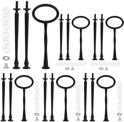 Dailygoods- Etagèrestangen 3 Etages - Vintage Metalen Stang - Hoogwaardige Zinklegering - Etagère Accessoires - Gladde Randen - Eenvoudige Installatie - Etagere