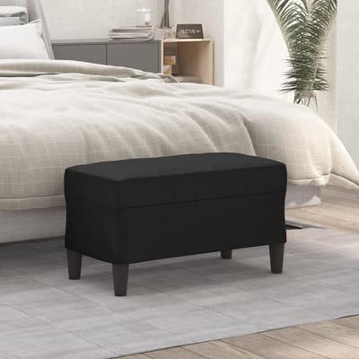 vidaXL - Bankje - 70x35x41 - cm - kunstleer - zwart