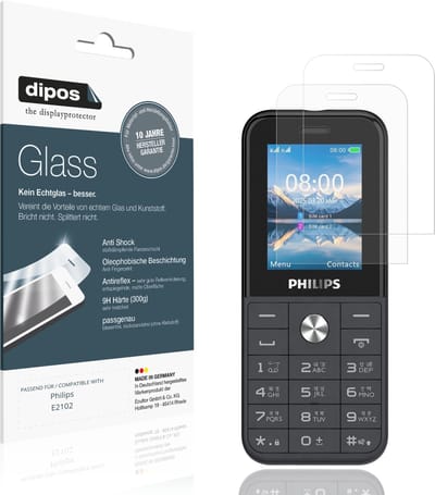 dipos – 2x Matte Pantserfolie geschikt voor Philips E2102 | 9H Screenprotector