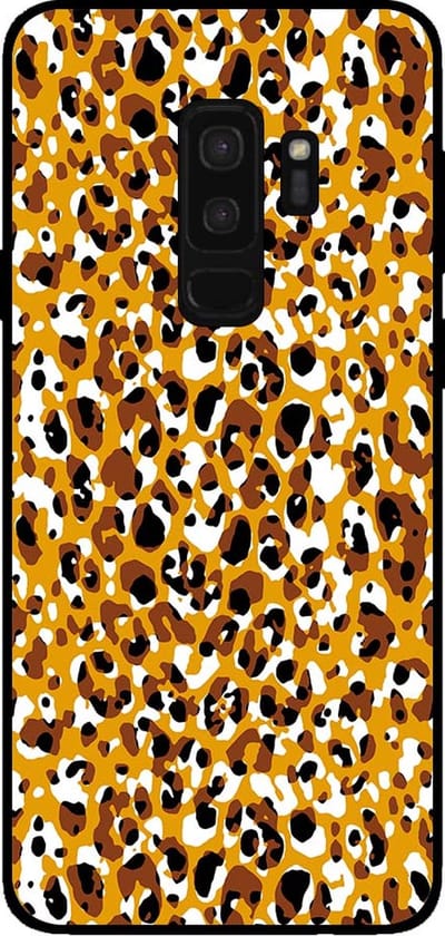 Smartphonica Telefoonhoesje voor Samsung Galaxy S9 Plus met panterprint - TPU backcover met luiaardprint - Bruin geschikt voor Samsung Galaxy S9 Plus