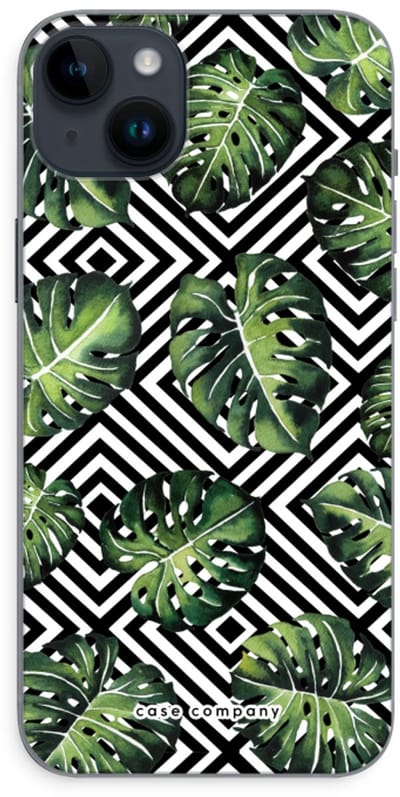 Case Company® - Hoesje geschikt voor iPhone 14 Plus hoesje - Geometrische jungle - Soft Cover Telefoonhoesje - Bescherming aan alle Kanten en Schermrand