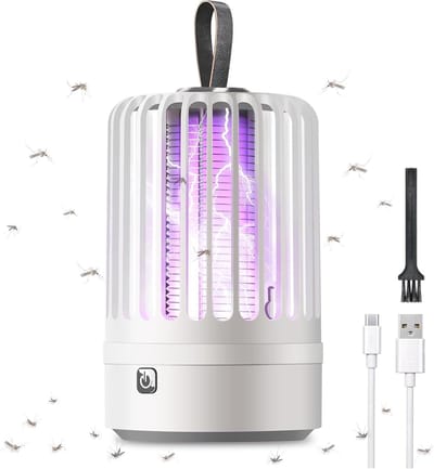 Insectenverdelger - Vliegenverdelger - Insectenlamp - Krachtige en effectieve voeding 3W UV-insectenverdelger - Met opvangbak - Duurzaam - Snelle en effectieve bescherming - Tegen vliegende insecten - Bijtende insecten (zwart - 26*11)