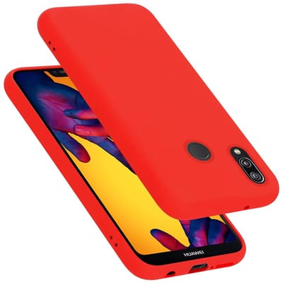 Cadorabo Hoesje geschikt voor Huawei P20 LITE 2018 / NOVA 3E in LIQUID ROOD - Beschermhoes gemaakt van flexibel TPU silicone Case Cover