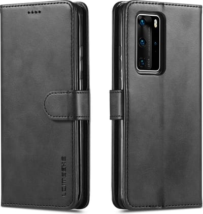 Bookcase Geschikt voor Huawei P40 - Zwart - Pasjeshouder - Portemonnee Hoesje