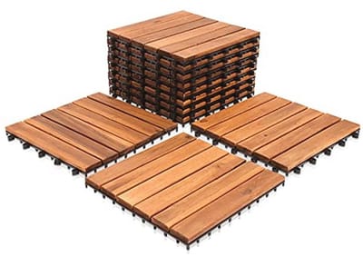 Elegante Houten Terrastegels voor Tuin en Balkon - 33-delige Set van 3 m²