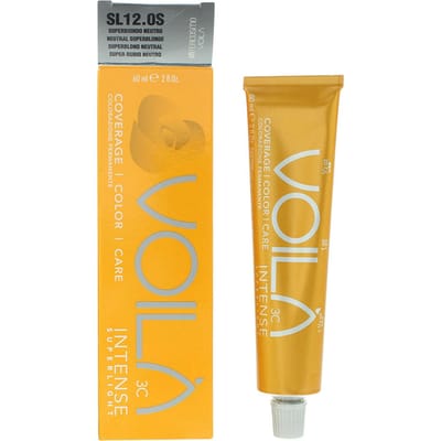 Intercosmo, Voila 3C Intense, Coloration Permanente pour Cheveux, SL 12.OS Blond Super Neutre, 60 ml