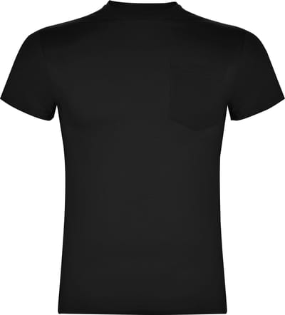 Zwart T-shirt 'Teckel' met borstzak merk Roly maat XL