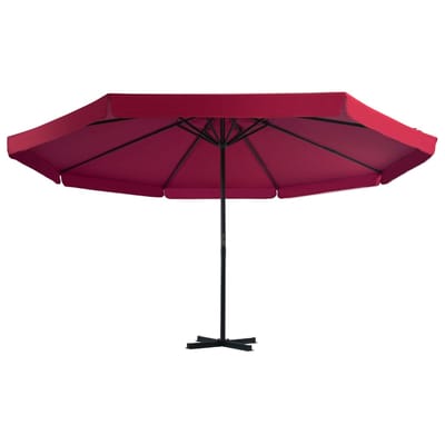 vidaXL - Parasol - met - draagbare - voet - rood