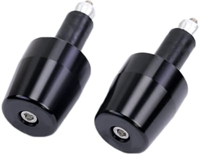 Dailygoods- Stuur Eind - Universele CNC Aluminium - Handvat Bar Eindplug - M6 Schroef - 2 Stuks - Zwart - Bescherming en Comfort - Motorfiets Handvat