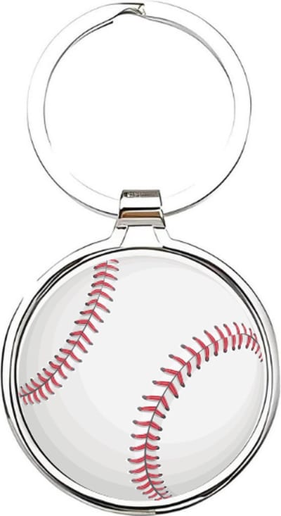 Akyol - Honkbal Sleutelhanger - honkbal - Honkballers - Cadeau - Sport sleutelhanger - sport - Honkbal - Baseball - sleutelhanger voor honkballers - slagbal - sleutelhanger voor jongens - sleutelhanger van een honkbal - 4 x 7,5 CM