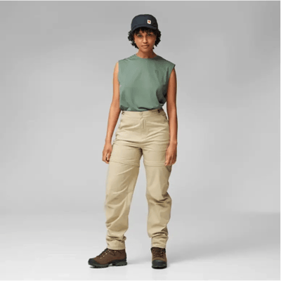 Fjällräven Fjallraven Abisko Hike Zip-off Trousers Dames (Maat - 42/R, Kleur - Fossil)