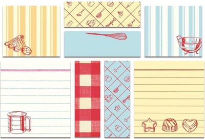 Stikcy Notes Kitchen Cavallini & Co Set met 480 memoblaadjes voor in de keuken