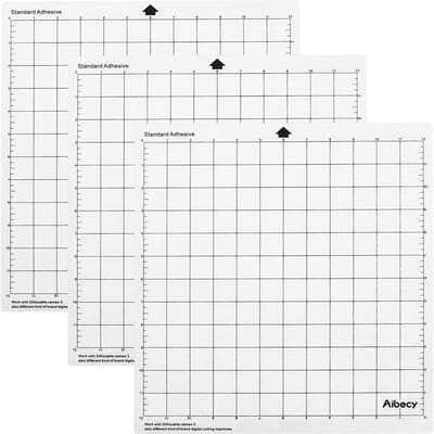Aibecy snijmachine speciale pad 12 inch meetrooster vervanging doorschijnend PP-materiaal 3pcs transparant