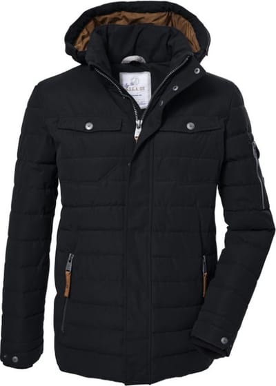 Killtec heren winterjas - Padded/gewatteerde winterjas heren - zwart - 40884 - maat 3XL