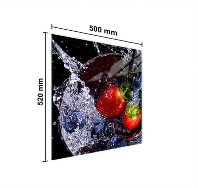 TMK ArtDeko - Glazen Beschermplaat - 50x52 cm - Geharde Bescherming - Moderne - Antibacteriële Eigenschappen
