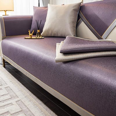 Lichte Koffie Modern Eenvoudig Vier Seizoenen Universeel Antislip Bankkussenhoes Hoes Handdoek Nieuw Rugleuning Zitkussen Zomer 70*70cm