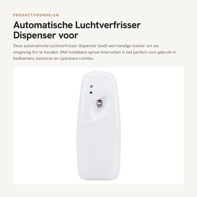 Dailygoods - Automatische Luchtverfrisser Dispenser voor Thuis en Kantoor