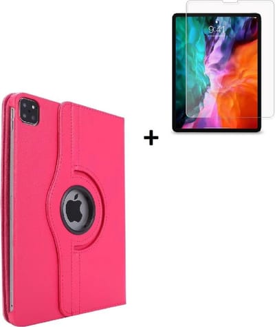 Geschikt voor iPad Pro 11 2021 Hoesje + iPad Pro 11 2021 Screenprotector - 11 inch - Tablet Cover Case Roze + Screenprotector