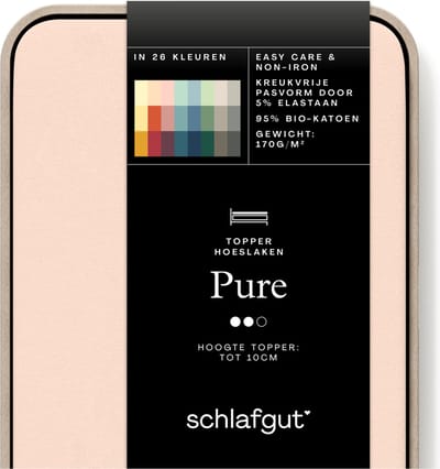 Schlafgut Pure Jersey Topper Hoeslaken S - 90x190 - 100x220 230 Red Light