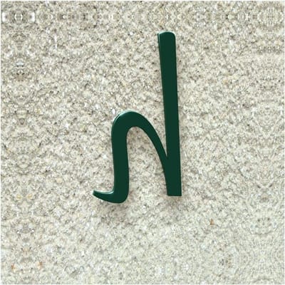 Huisnummer Letter - Adres Aanduiding - Huis Herkenning - Roestvrij Staal - 30 cm - Mosgroen