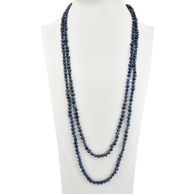 PROUD PEARLS® extra lange barok parelketting in Navy / Blauw