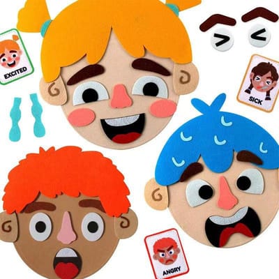 Kinderen Montessori Gezichtsuitdrukkingen Spel Grappige Gezichtsuitdrukkingen Veranderen Speelgoed Voorschoolse Kinderen Leren Educatief Speelgoed Voor Kinderen