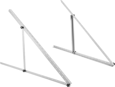 Zonnepaneel Houder - Verstelbare Montage - Energie Opwekken - Traploos Verstelbaar - 114 x 54.5 cm - Zilver