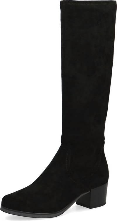 Caprice 25506 Zwart stretch blokhak Vegan Caprice (Maat - 8, 42 Kleur - Zwart)