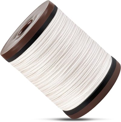 SnelShoppen - Waxed Cord 0.5mm 100m Wit Waxdraad voor Armbanden, Kettingen, Creatief Knutselen en Naaien